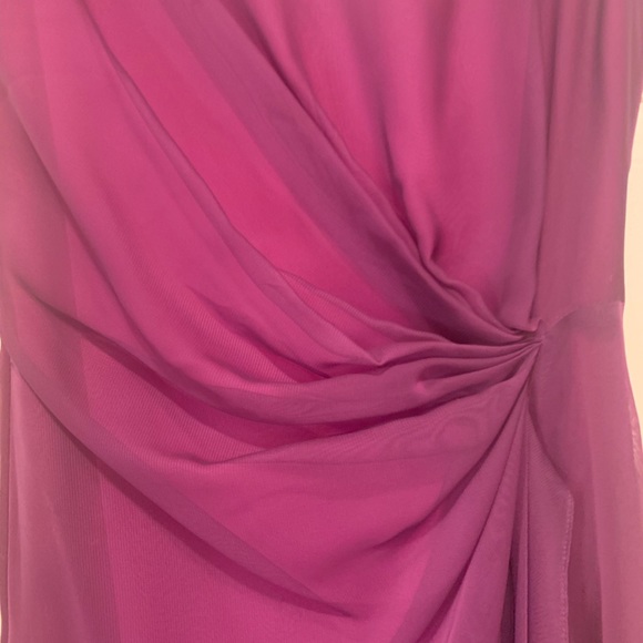 Stunning chiffon purple gown with extra flow swag - Picture 10 of 10